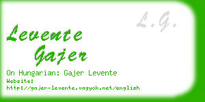 levente gajer business card